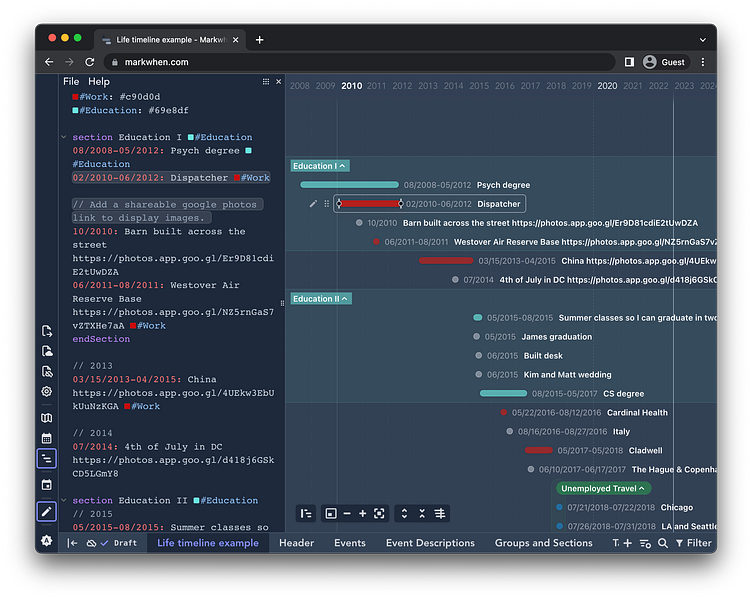 Markwhen: Turn markdown into a calendar/gantt | BetaList