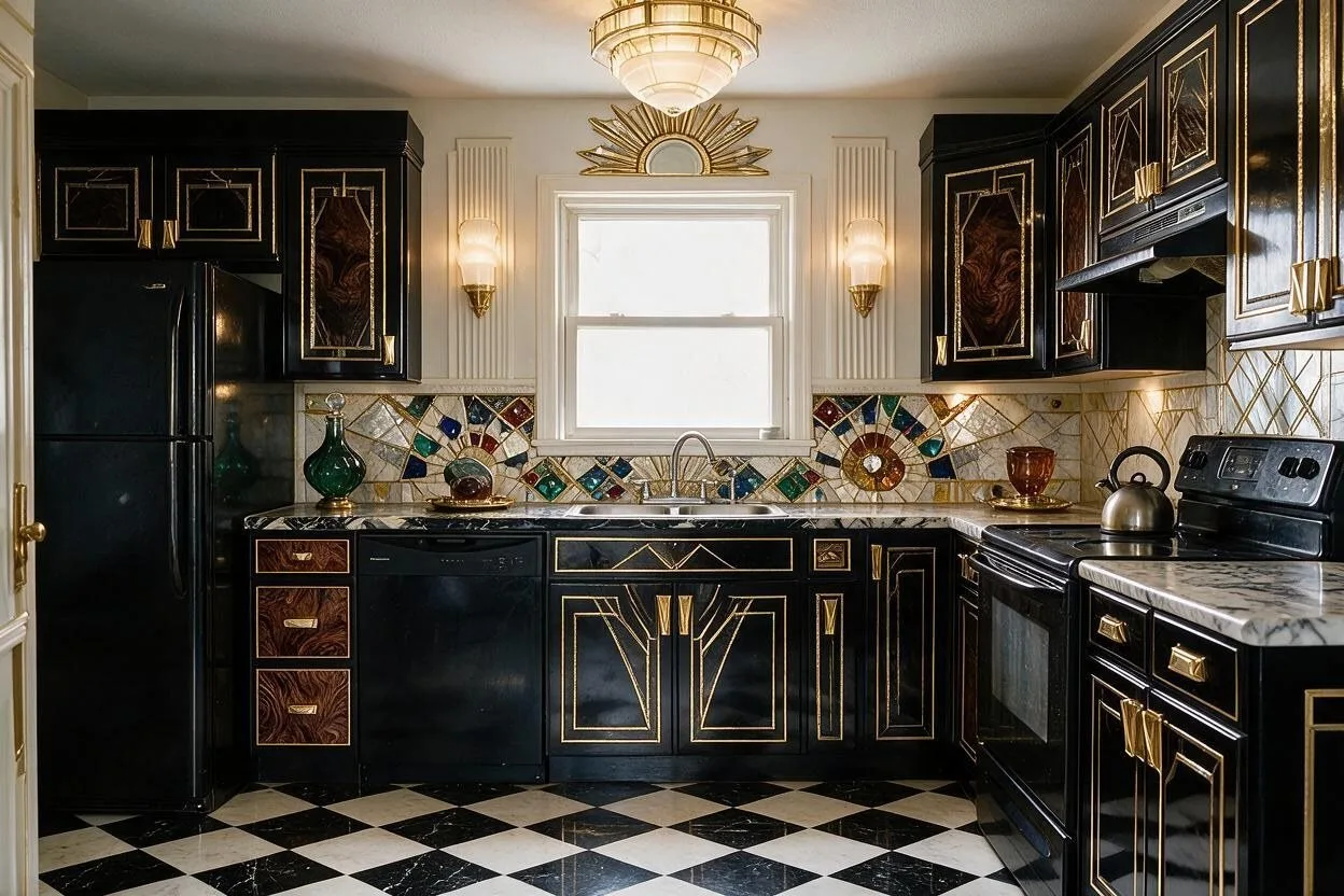 The same kitchen in the Art Deco style