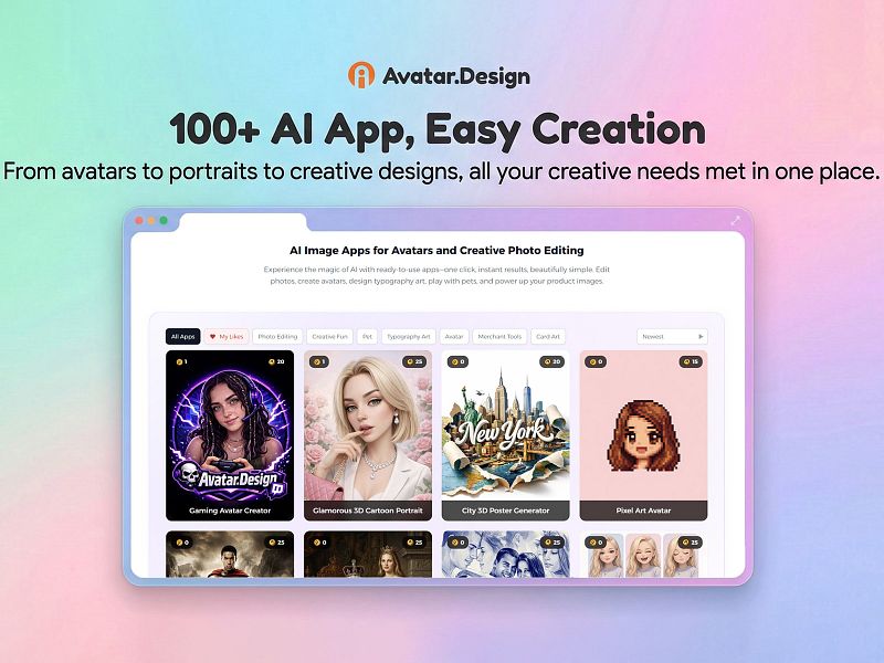 Avatar.Design: Create AI-styled avatars and print them on | BetaList