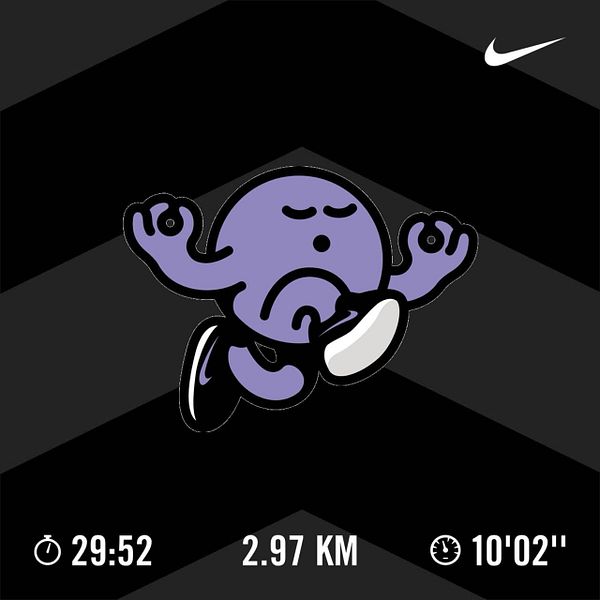 Illustration of a female runner sprinting through an urban setting with zombie silhouettes in the background, evoking the theme of a zombie-themed fitness app.