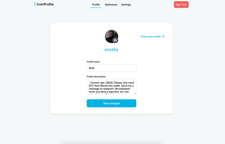 CoinProfile