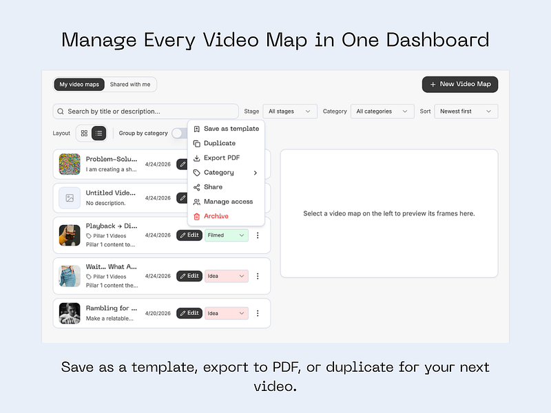 Map Your Video