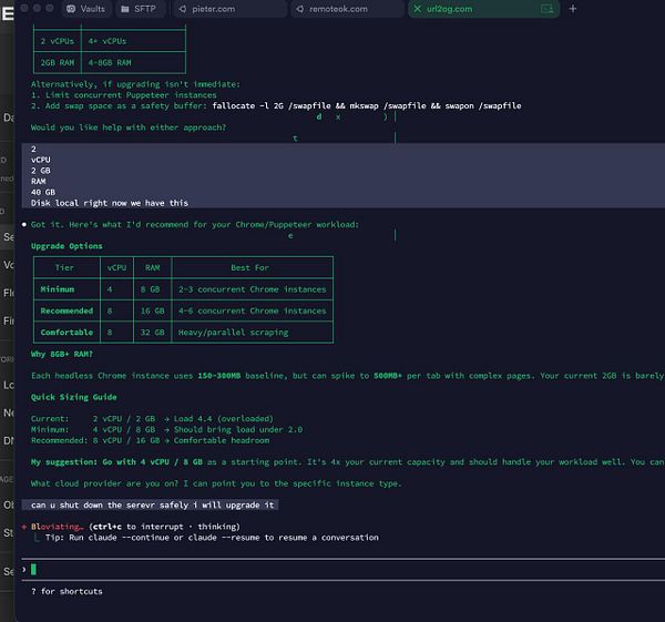 A detailed hardware specification table for a server with 4 CPUs and 16 GB DDR4 memory, including system info, CPU details, and memory info.