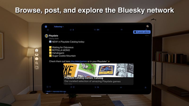 Screenshot of Skyscraper for Bluesky