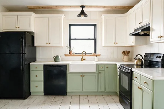 A Farmhouse kitchen in the Sage Shaker palette