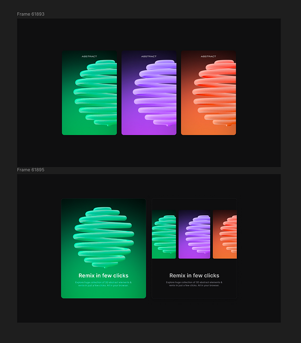 The image features a design layout showcasing abstract elements with vibrant colors and promotional text.