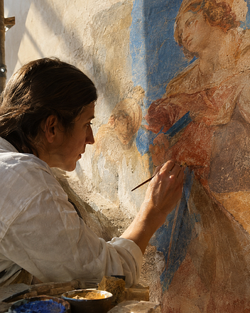 Fresco in interior design