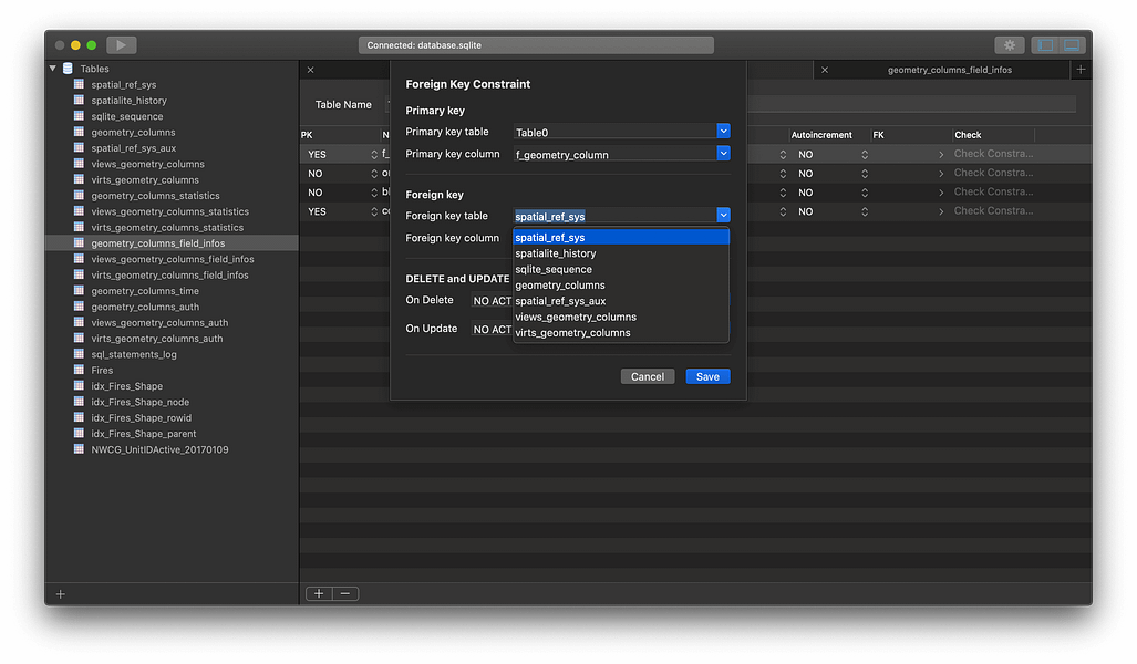 dbHarbor: SQLite