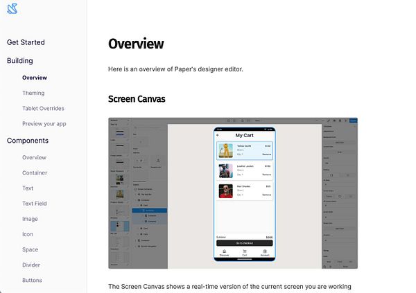 The image displays a user interface for a design tool, showcasing a shopping cart screen with various items and their details.