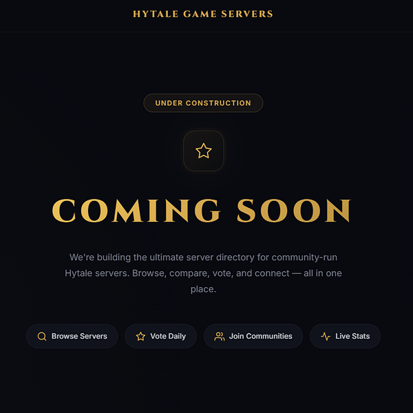 Hytale Game Servers