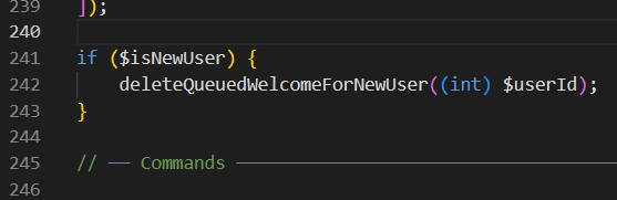 Screenshot of a Telegram chat showing a welcome message and a user joining the 'Job Board Search' group with a bot.