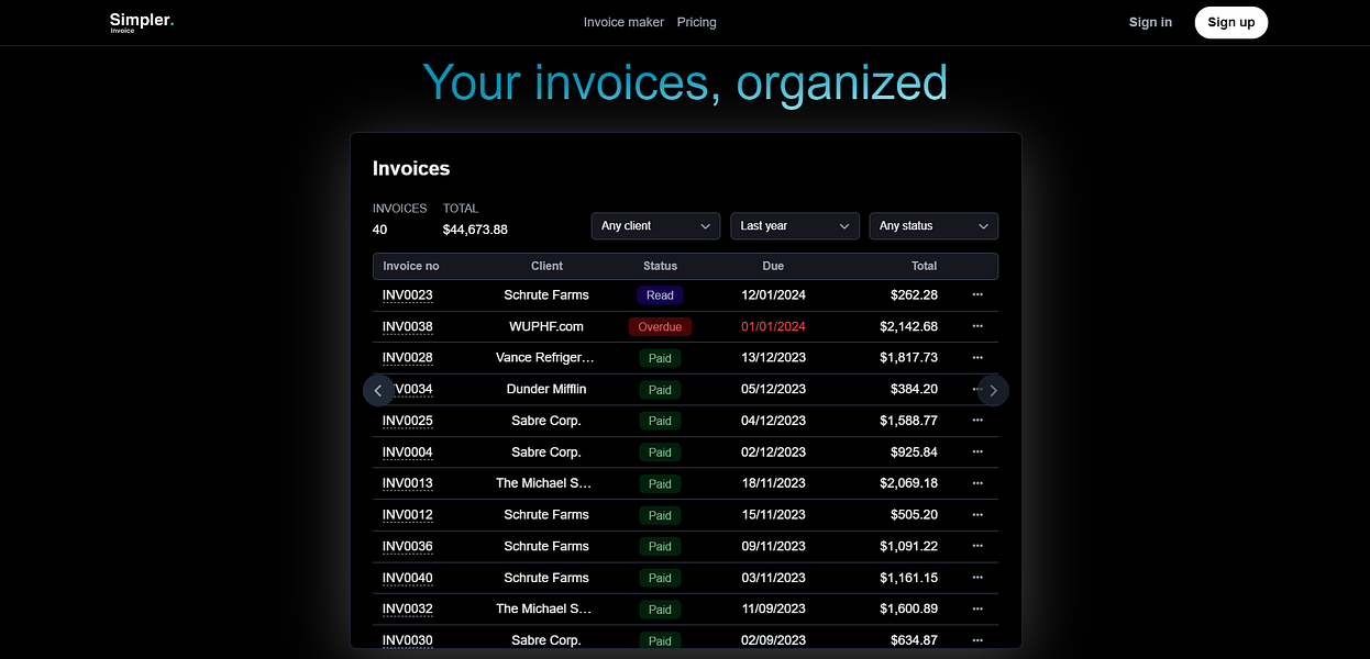 Simpler Invoice