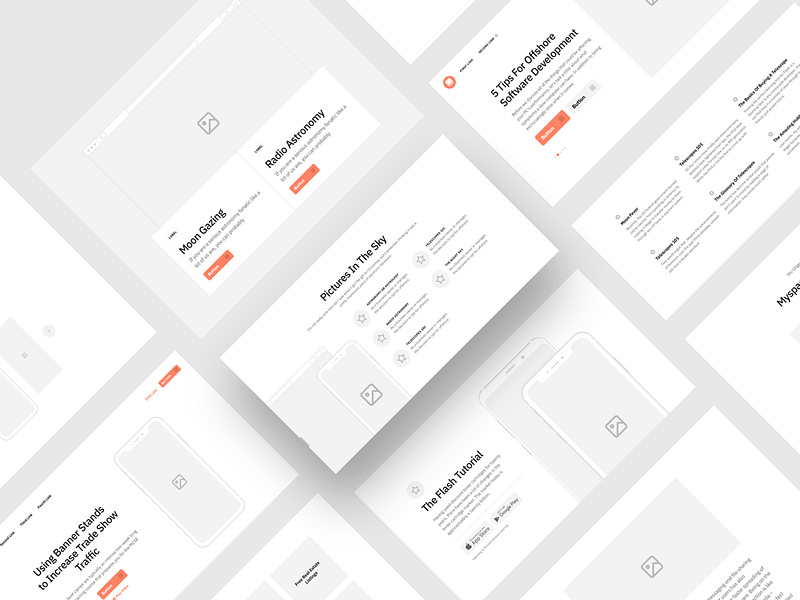 Sections Wireframe Kit