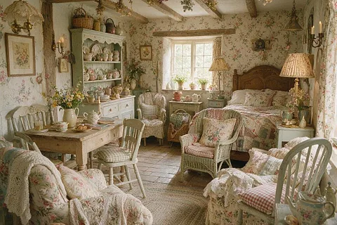 A room in the Cottagecore style