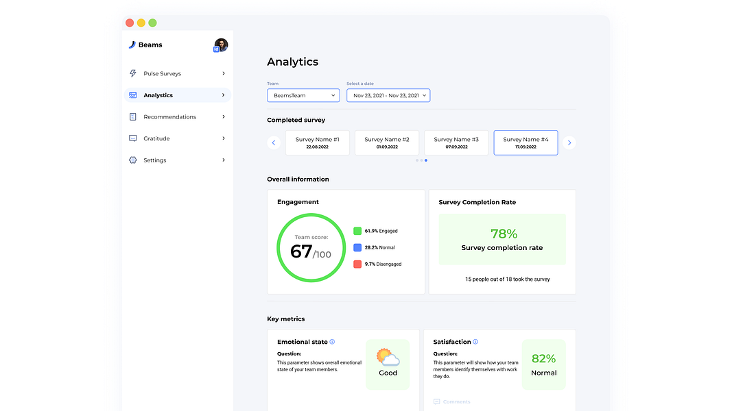 Beams: Smart Employee Engagement and Recognition Platform | BetaList
