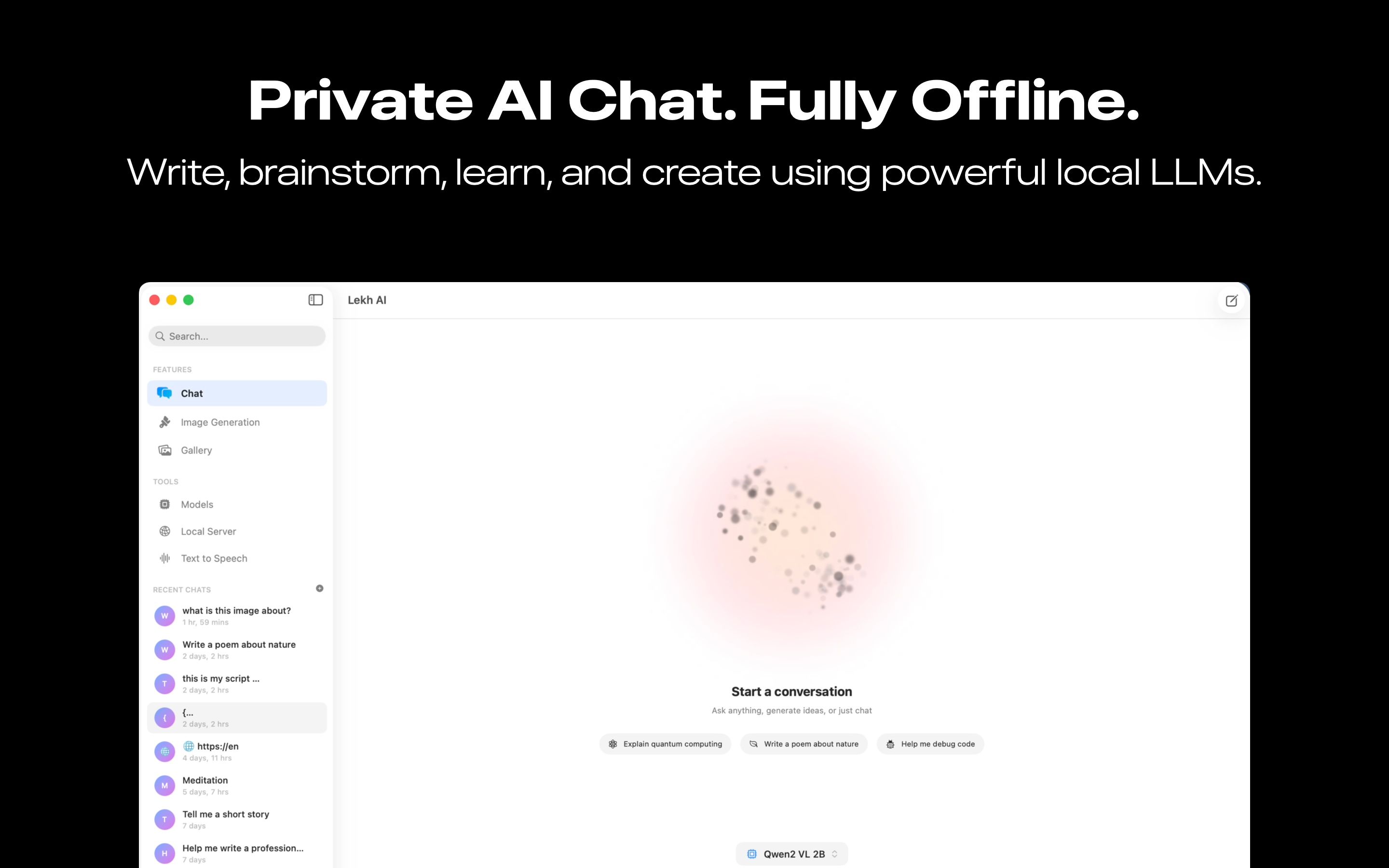 Lekh AI: Run powerful AI models locally on your Mac and | BetaList
