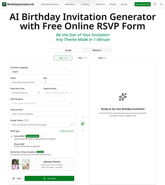 Birthday Invitation AI