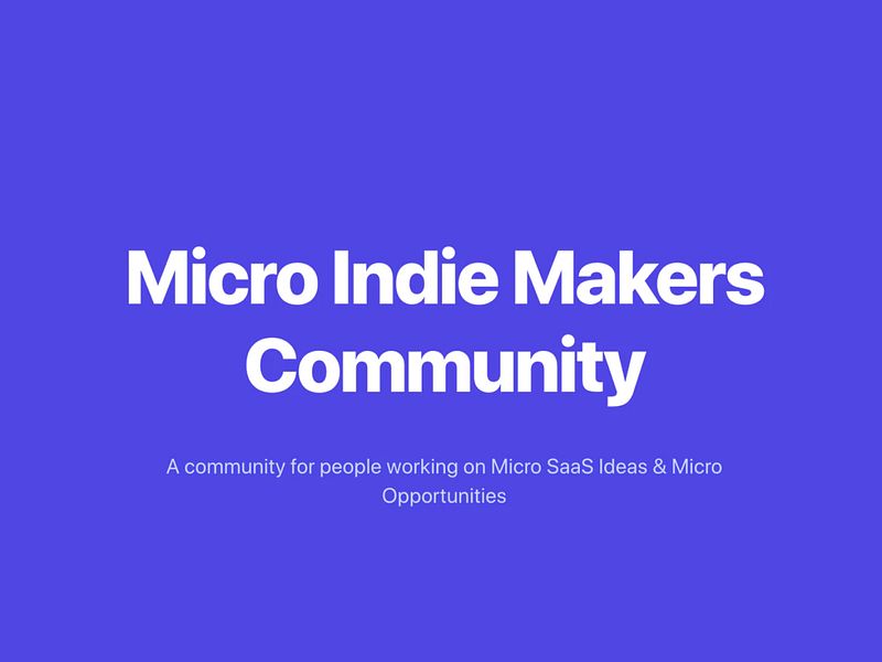 Micro Indie Makers
