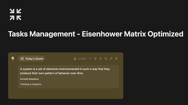 Screenshot of a Notion database with business related quotes, displaying various fields and filtered by today's date.