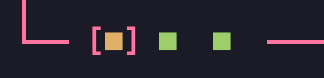 Screenshot of a terminal user interface built with Rust, displaying a search panel and a list of items with color-coded labels.