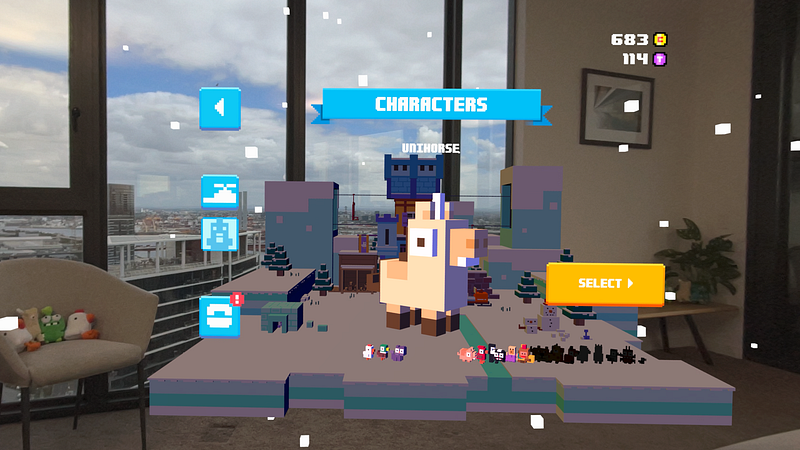 Screenshot of Crossy Road Castle