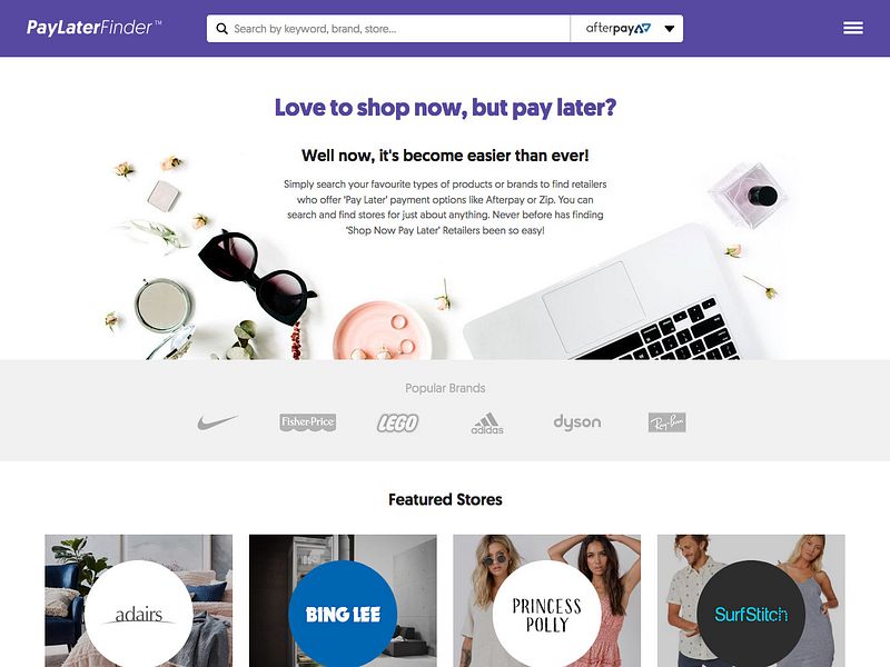 Pay Later Finder