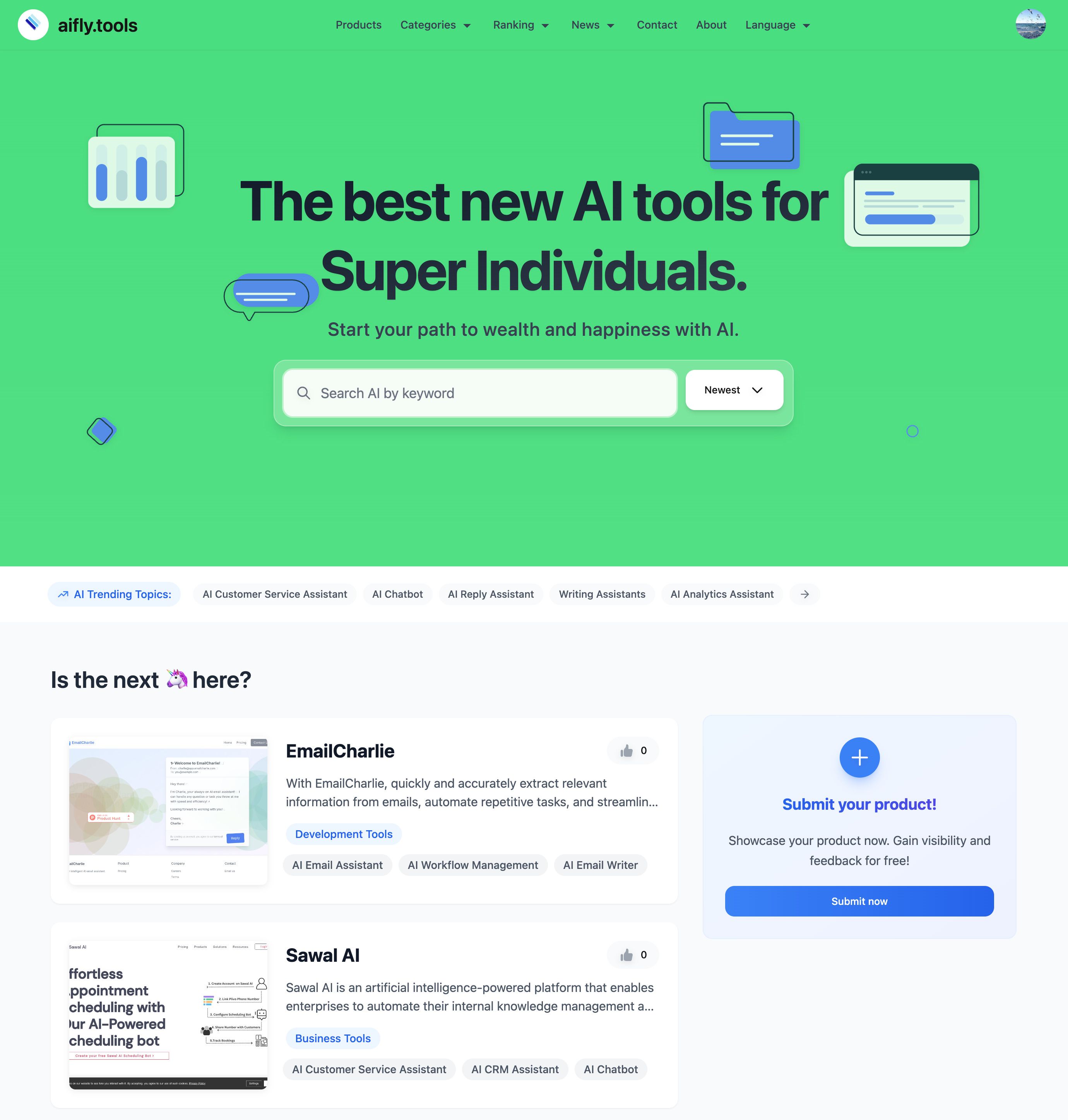 aifly.tools: The best new AI tools for Super Individuals. | BetaList