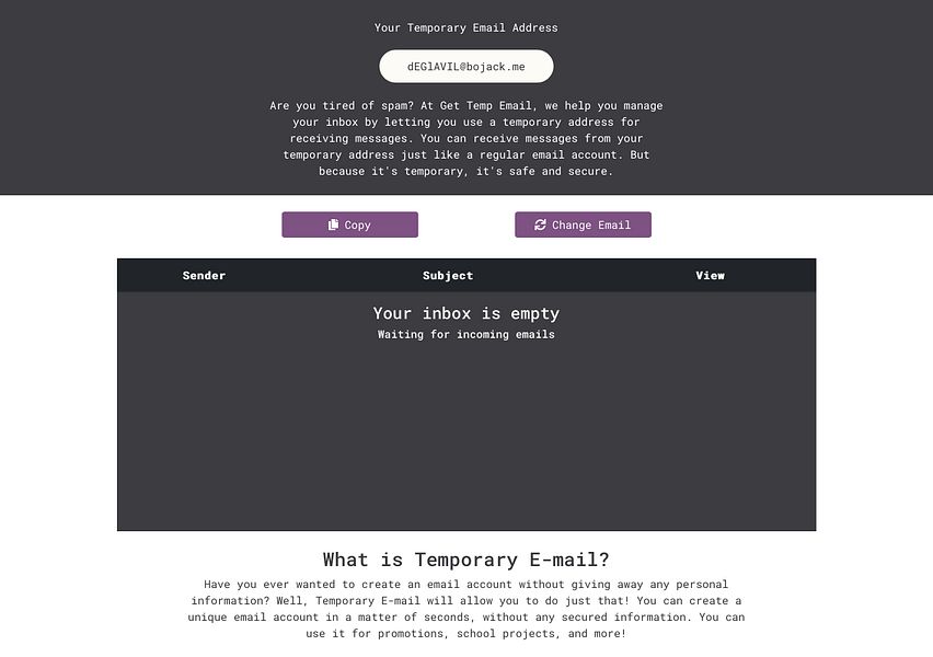 Get Temp Email