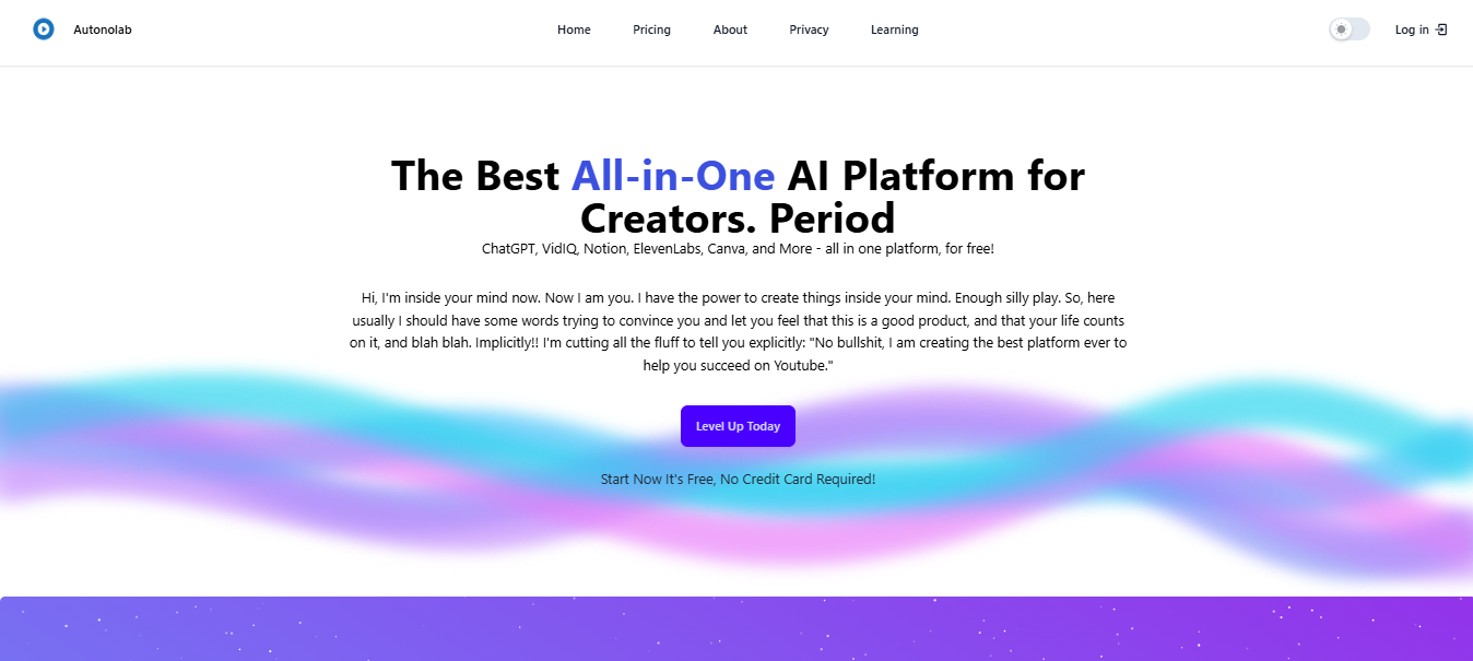 Autonolab: All-in-One AI Platform for Youtube Creators