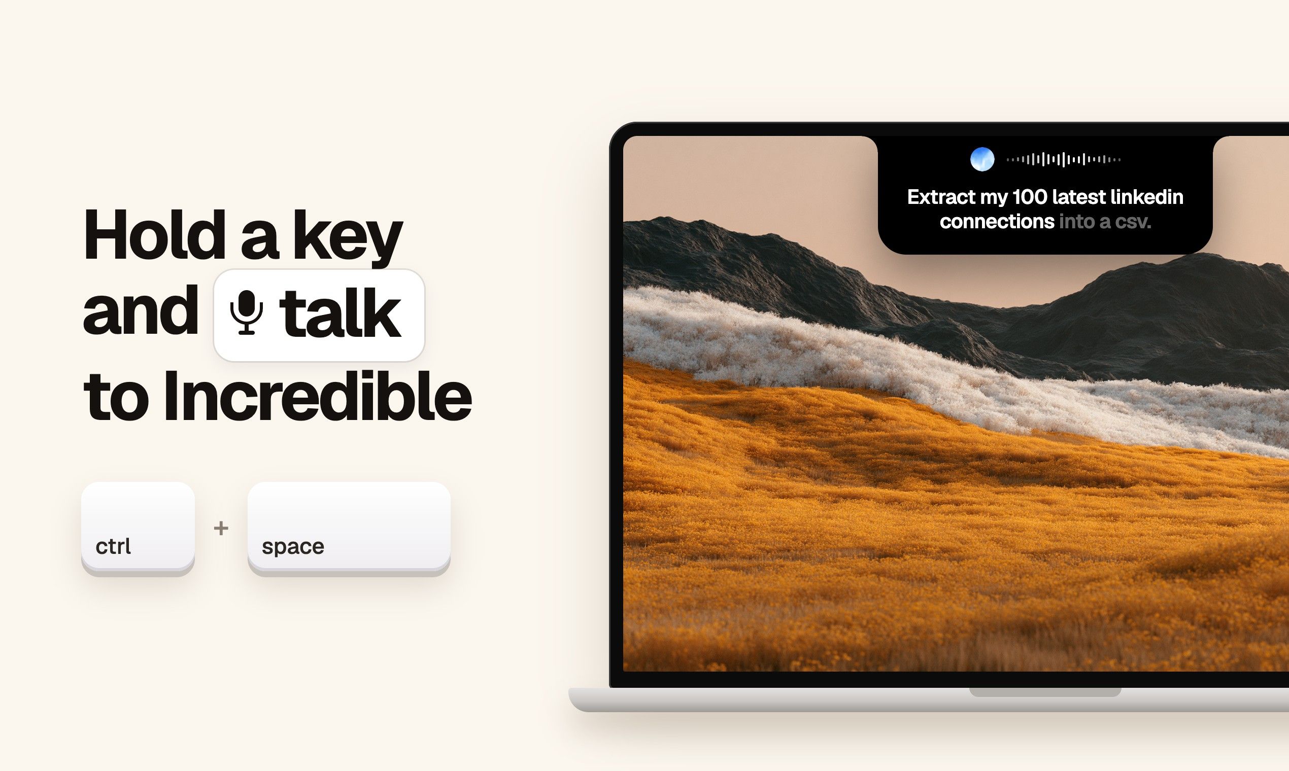 Incredible: Control your computer with voice | BetaList