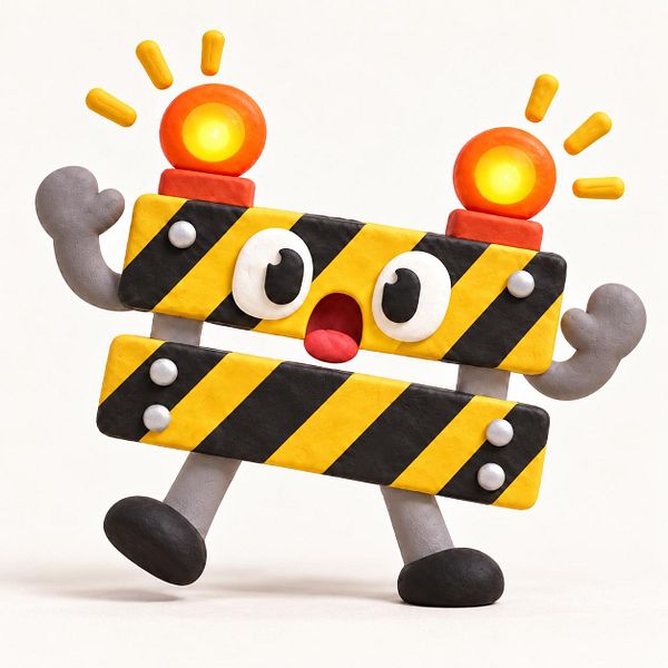 Digital illustration of a quirky green mascot character with mechanical arm and large yellow eyes.