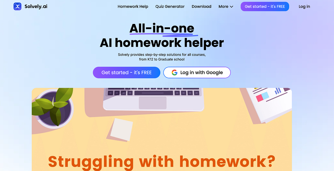 Solvely all in one ai homework helper betalist