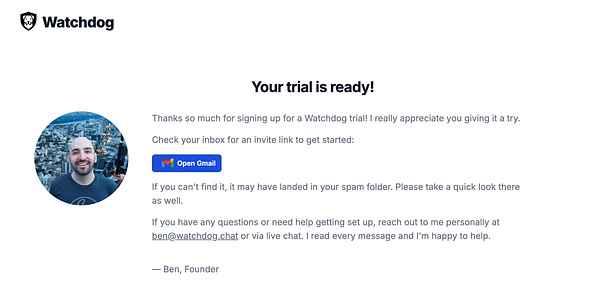 Diagram illustrating an automated signup process including invite links to a dashboard.