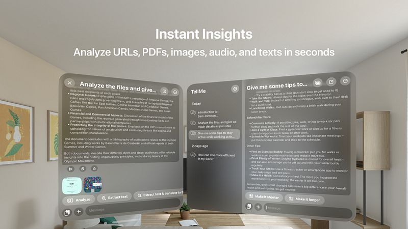 Screenshot of TellMe - The simple AI