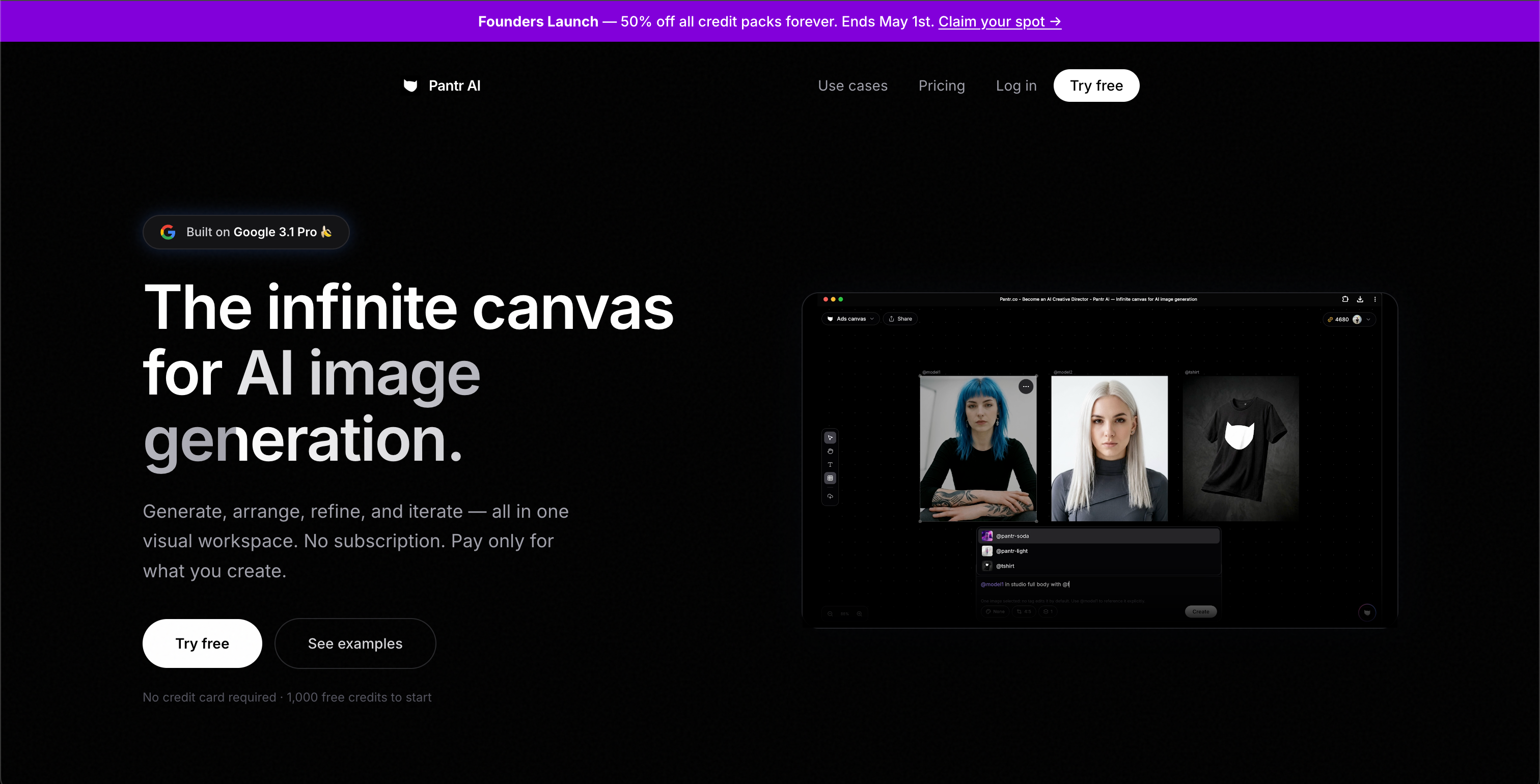 Pantr AI: Create and refine images on an infinite canvas | BetaList