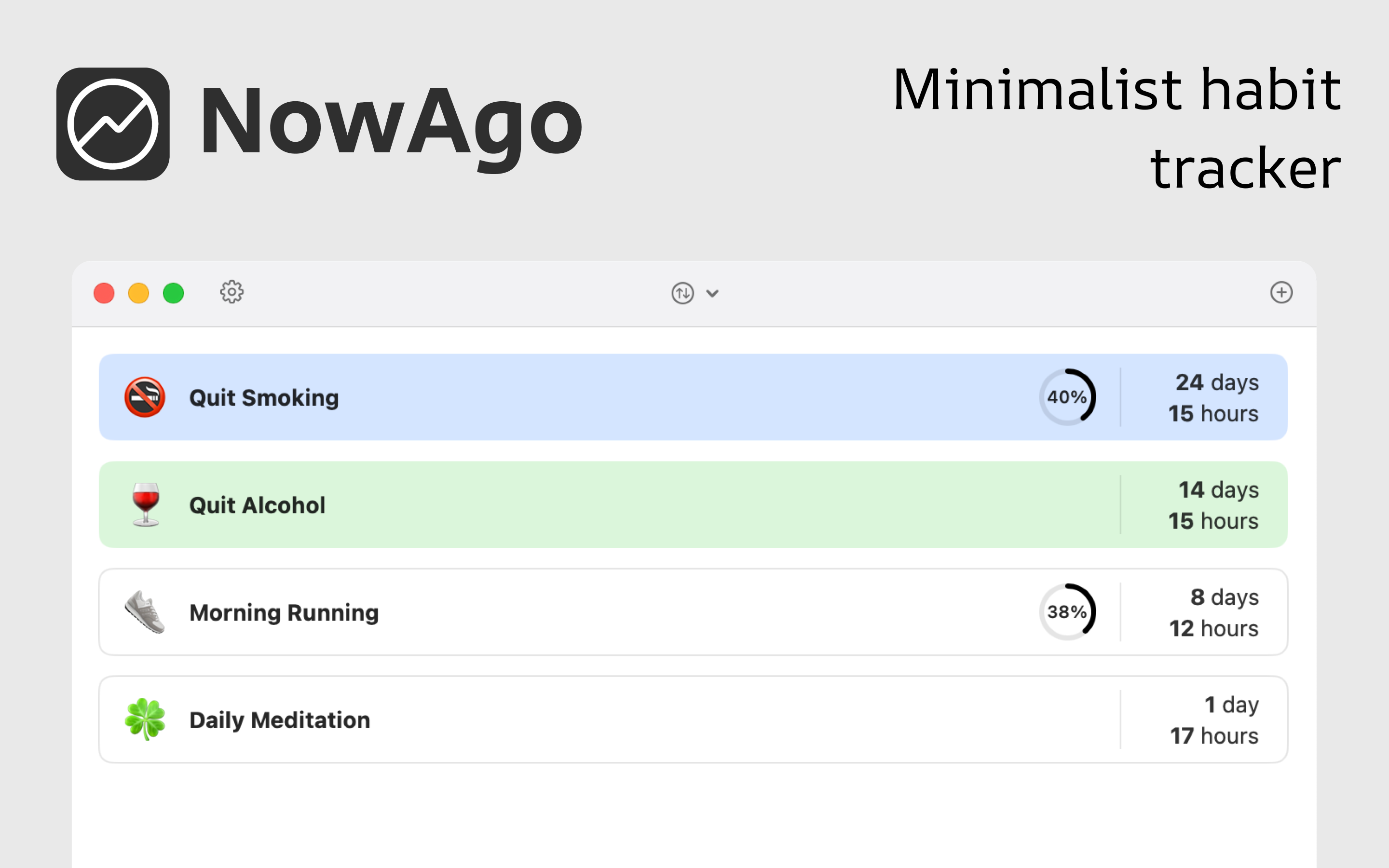 NowAgo - Habit Tracker for iOS/MacOS: Track and build