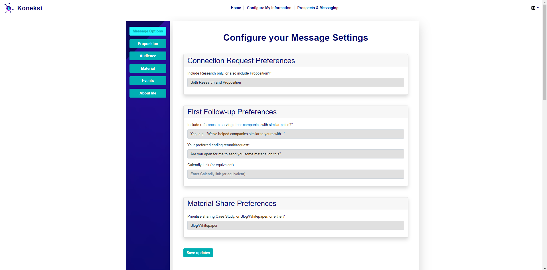 Koneksi: A personalised message generator for LinkedIn cold