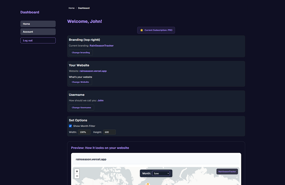 World's easiest global rain season tracker
