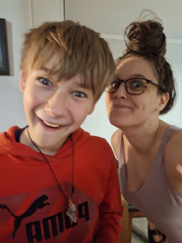 A joyful moment celebrating a child's 12th birthday.