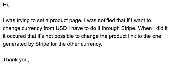 A screenshot of a software interface titled 'DownloadPage' showing variables and properties relevant to currency selection and product details.