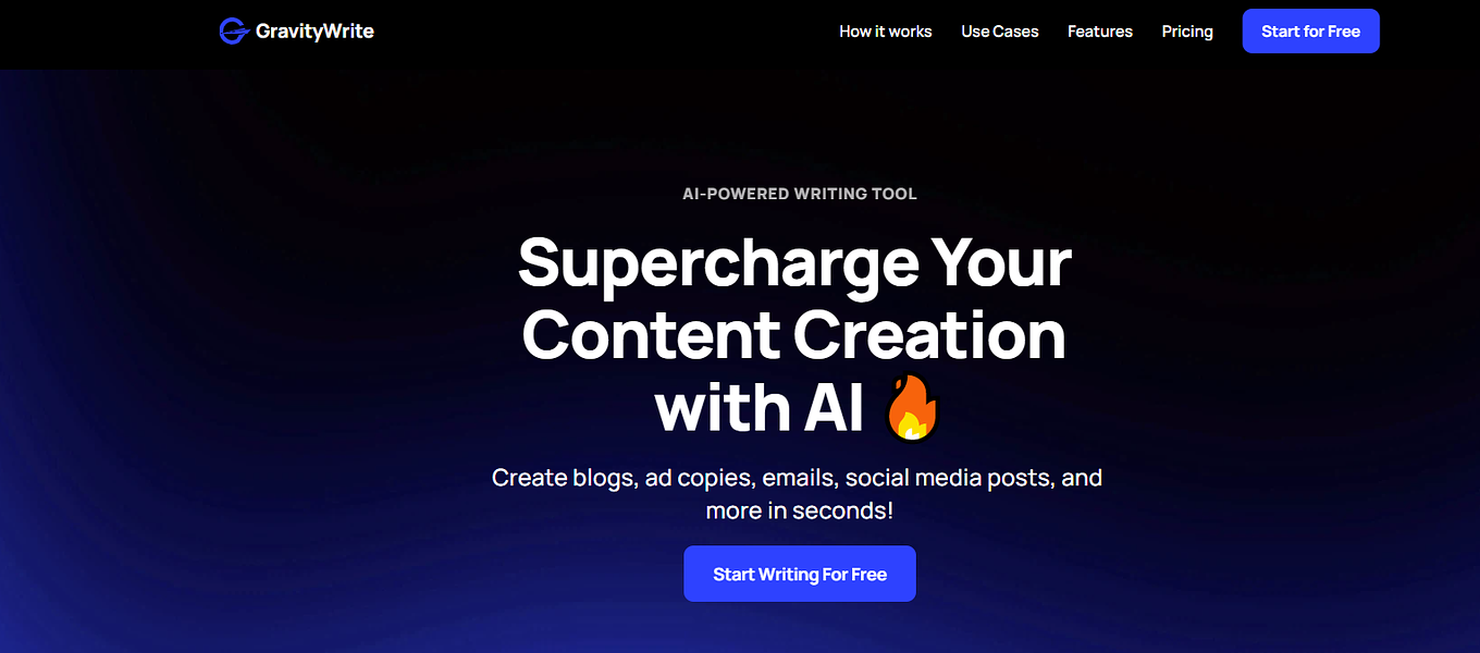 gravitywrite-top-ai-writer-content-generator-assistant-betalist