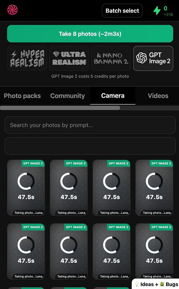 Screenshot of a photo editing software interface showing an active adjustment panel, a split preview of an edited face, and various tool icons.