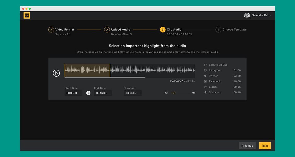Audiogram Maker by Recast Studio