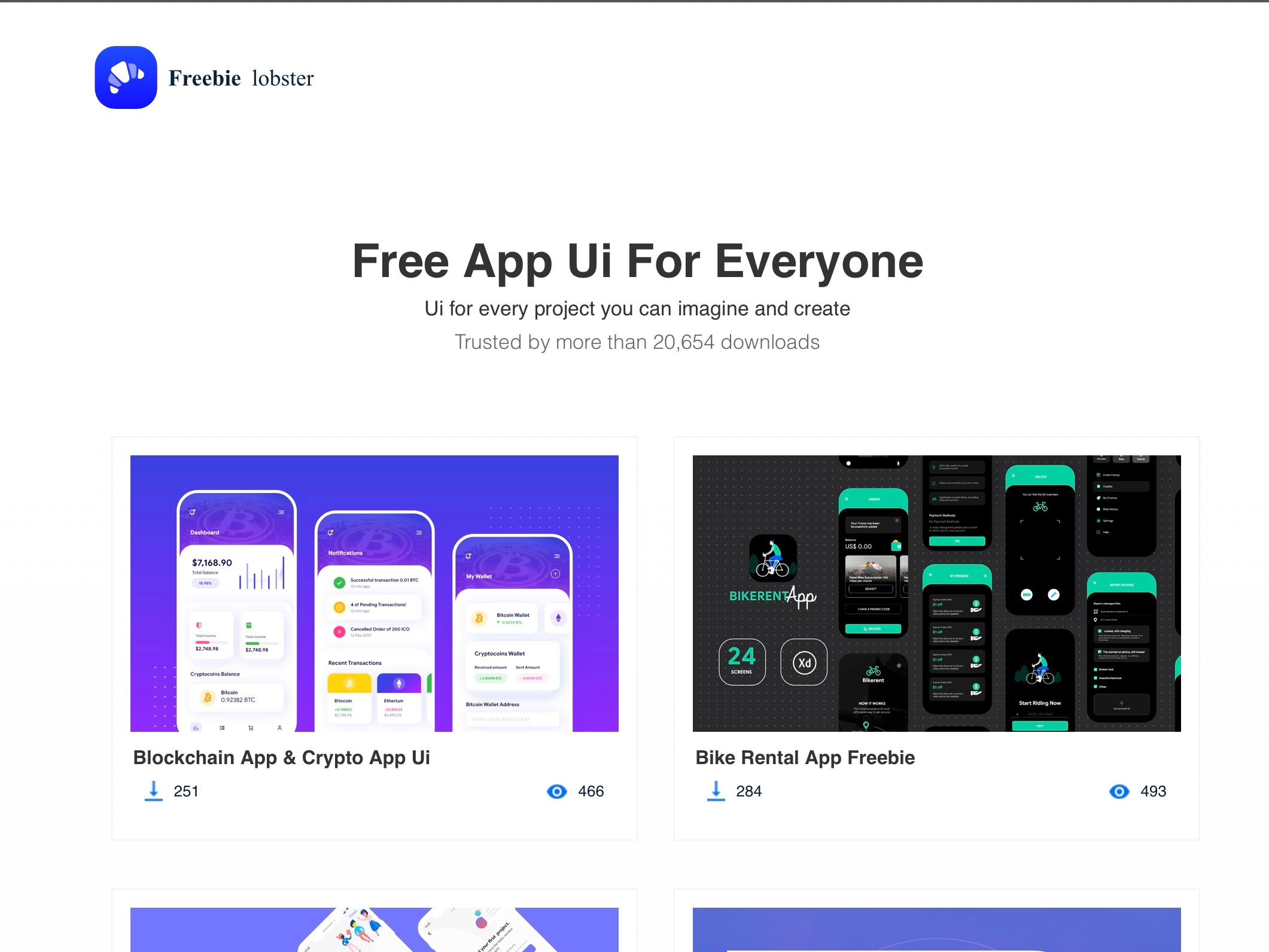 Freebie Lobster: Free, Premium UI/UX designs | BetaList