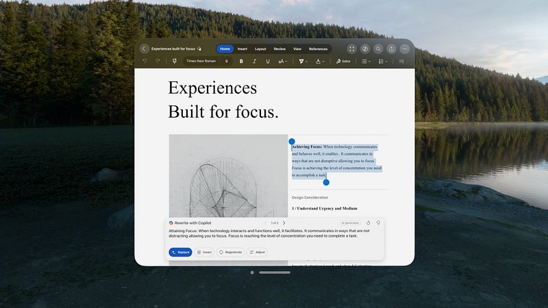 Screenshot of Microsoft Word