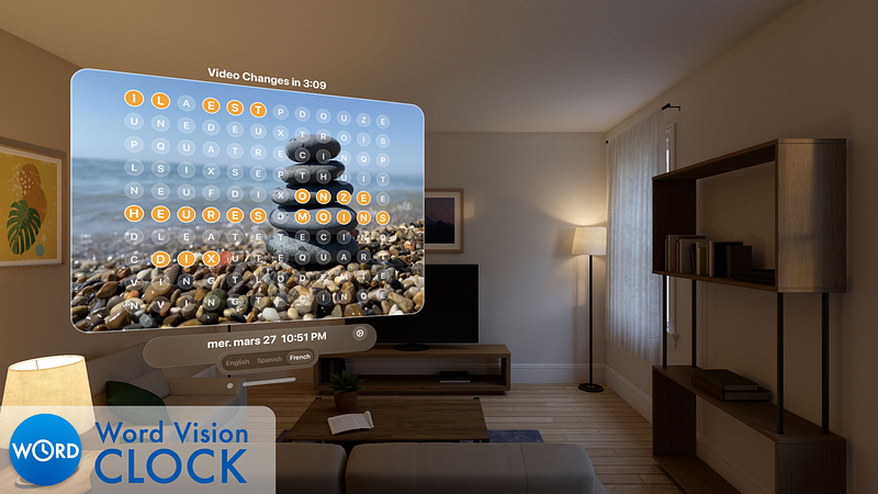 Screenshot of Word Vision Clock - Translated