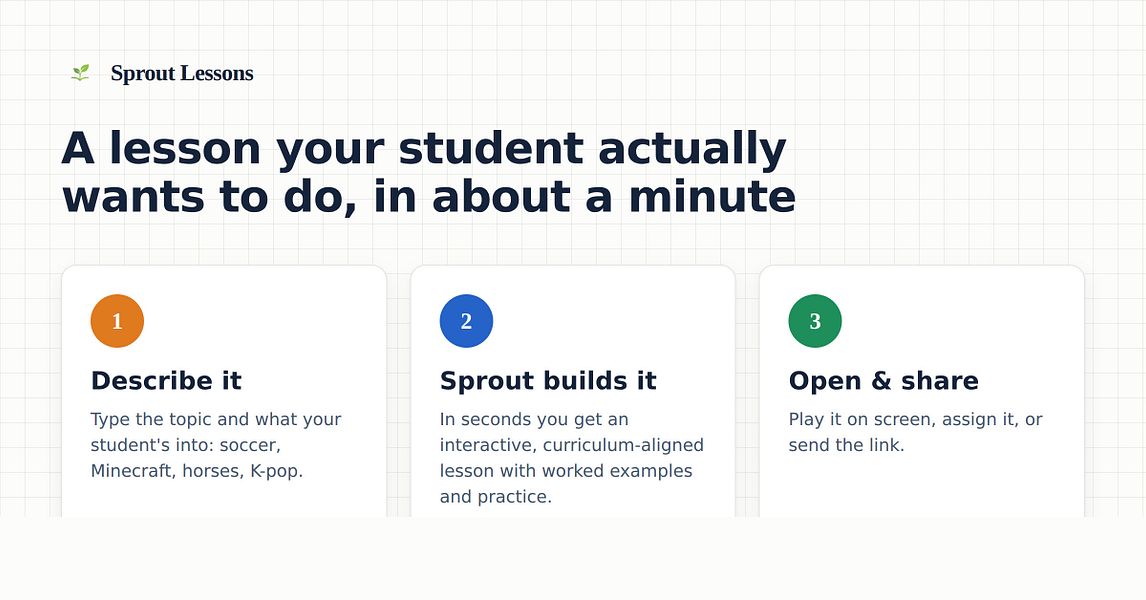 Sprout Lessons