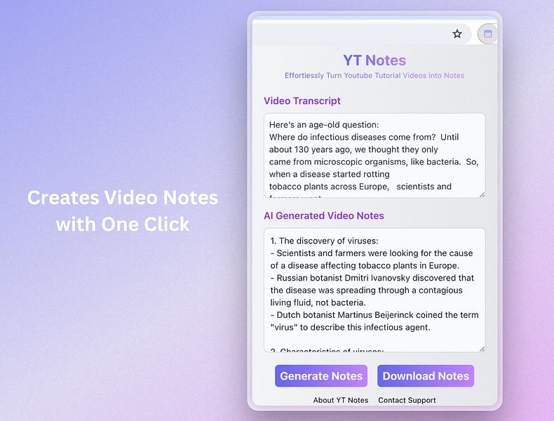 YT Notes