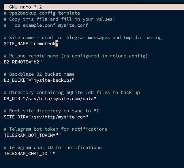 Detailed mind map illustrating the structure and features of a VPS backup application.