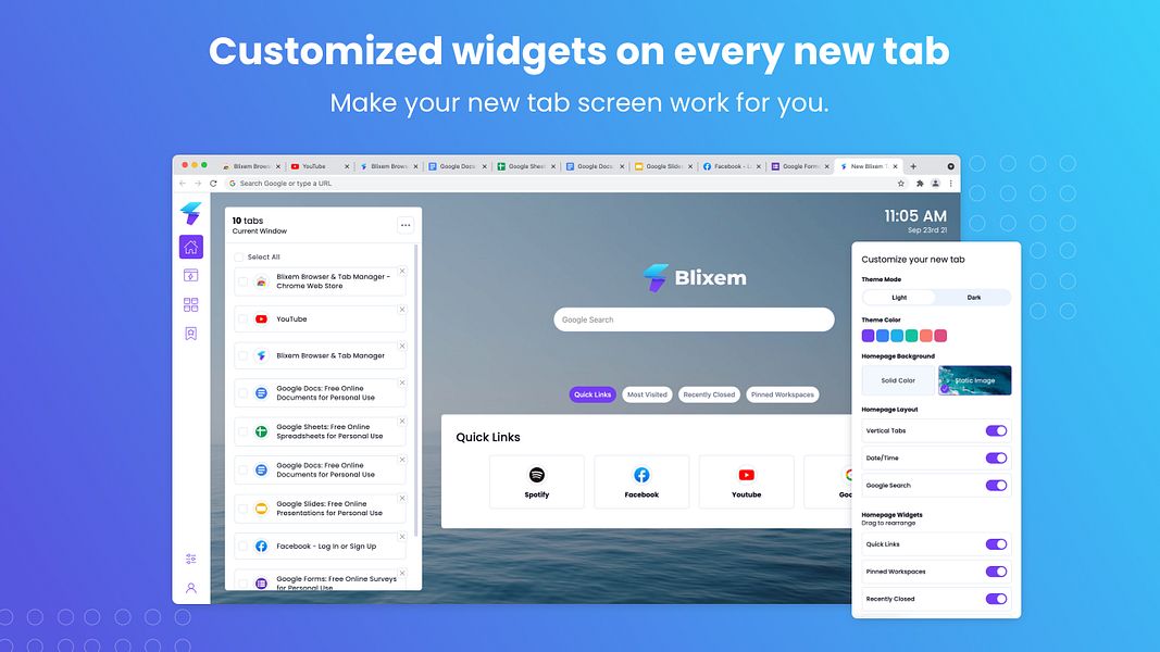 Blixem Browser & Tab Manager